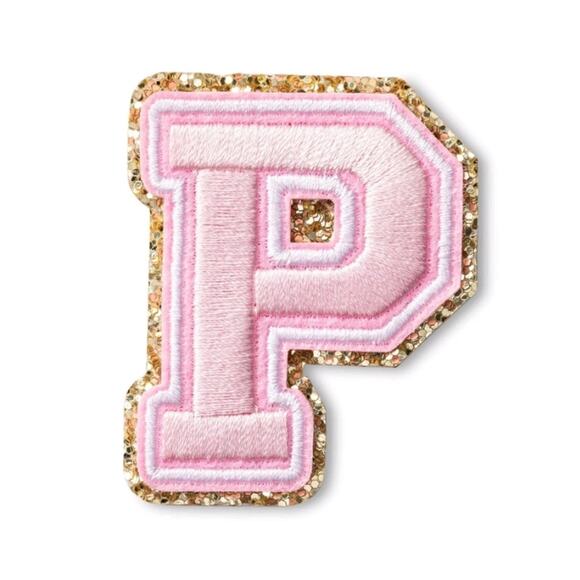 STONEY CLOVER LANE X TARGET COLLABORATION P LETTER PATCH BABY PINK WITH GOLD NWT - Picture 2 of 10